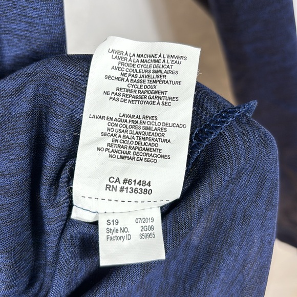 Majestic Denver Broncos Football Blue Heathered Long Sleeve | Size Medium - Picture 5 of 5